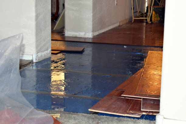 Professional Burst Pipe Cleanup technician working in Union City, NJ